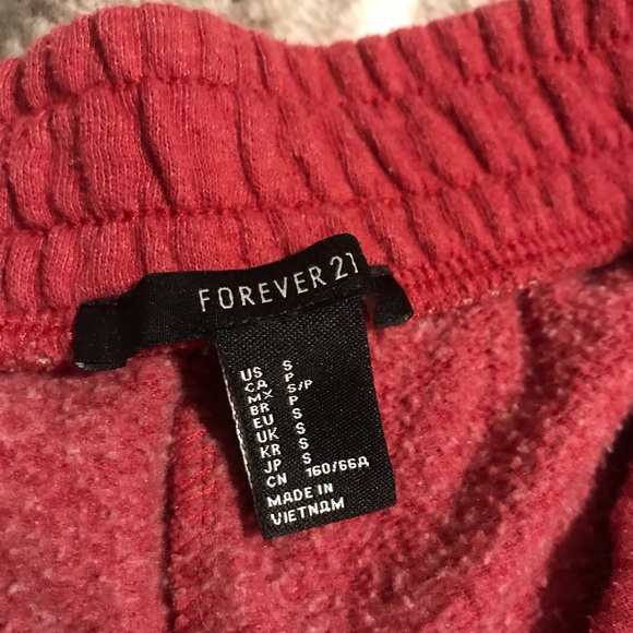 Red fleece lined joggers - Picture 4 of 7